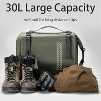 Motorcycle Seat Bag Luggage Pannier Dry Bag Tail Bag Waterproof 30L Universal MotorBike Bag Army Green
