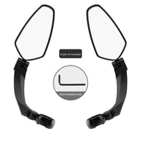 ROCKBROS Bike Rear View Mirror Handlebar eBike Mirror Mountain Bike Bicycle Mirrors