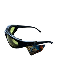 Mountain Shades Redline Sunglasses, Matte Black with Yellow Lenses