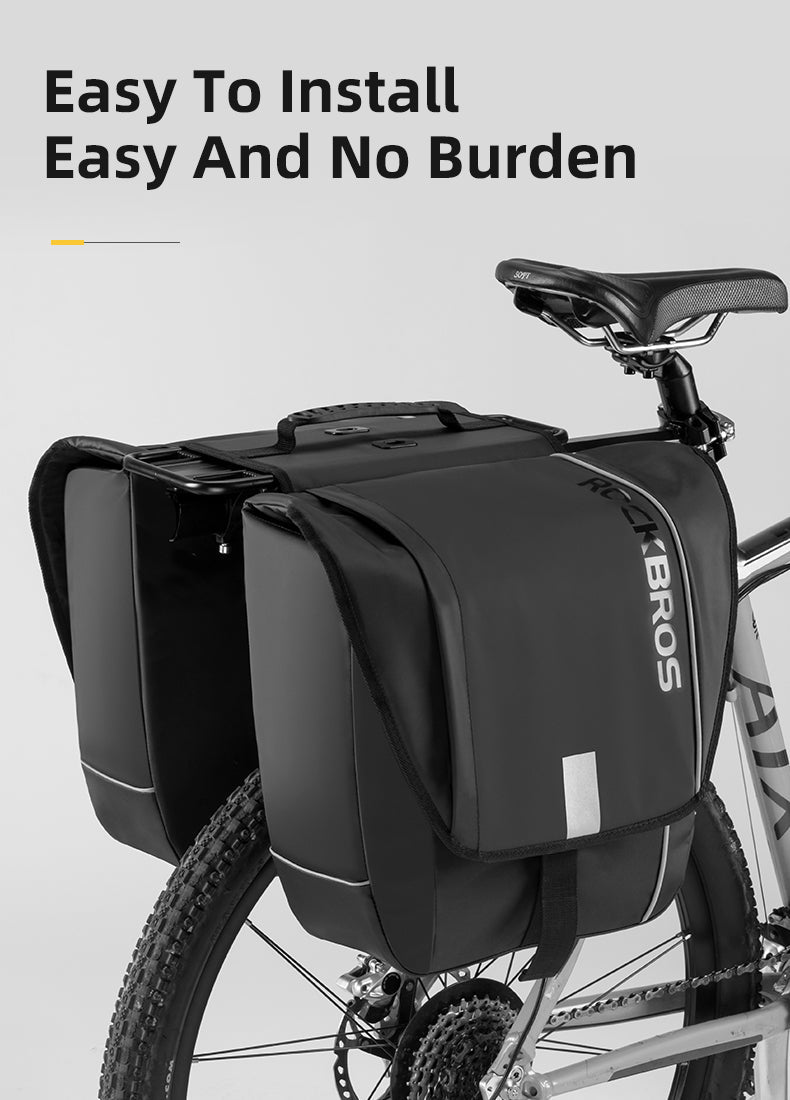 Super 30-Litre Bicycle Saddlebags in Black