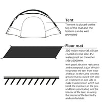 Qunature Ultra-Light Waterproof Double Floor Mat 20D Nylon Camping Pad