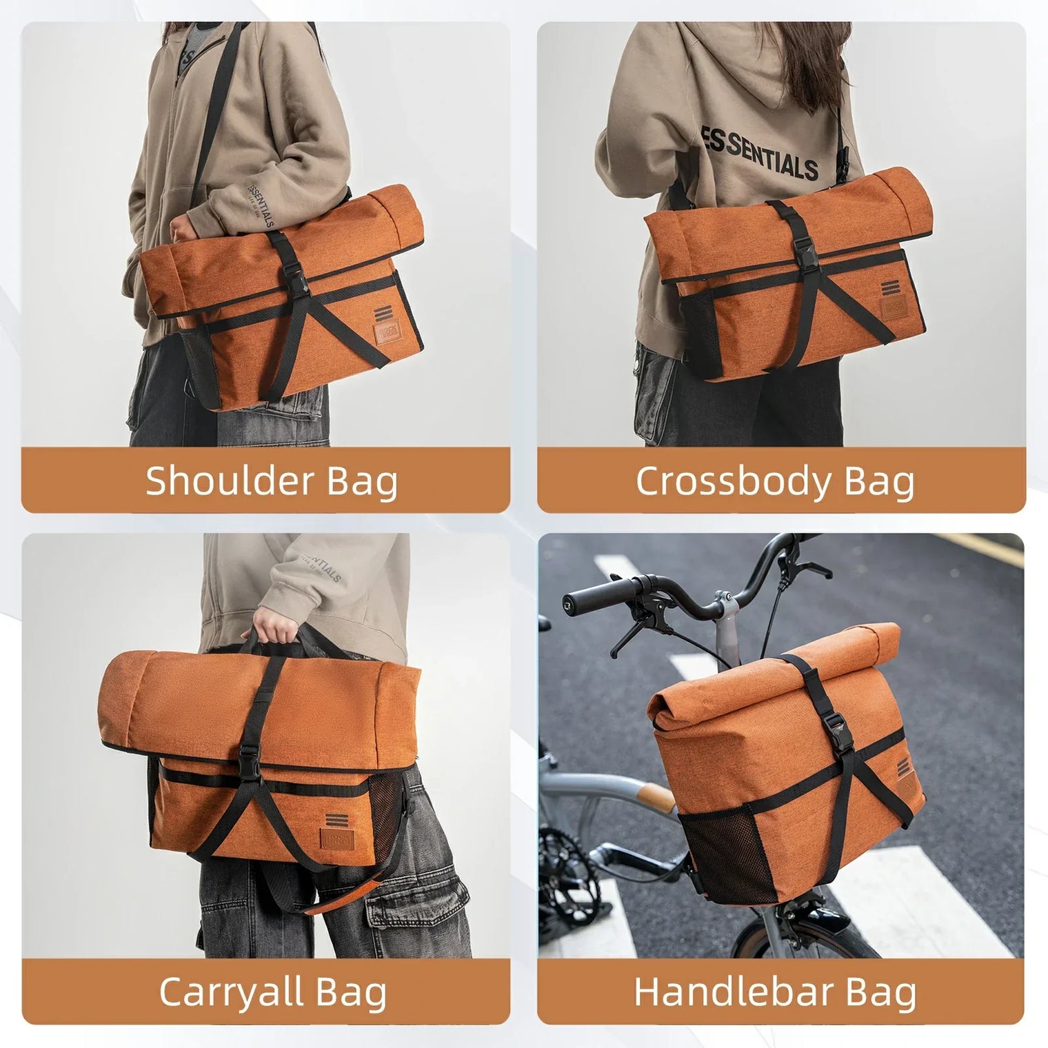 ROCKBROS Bike Handlebar Folding Bike Bag Bike Accessories Bike Storage 8L-10L