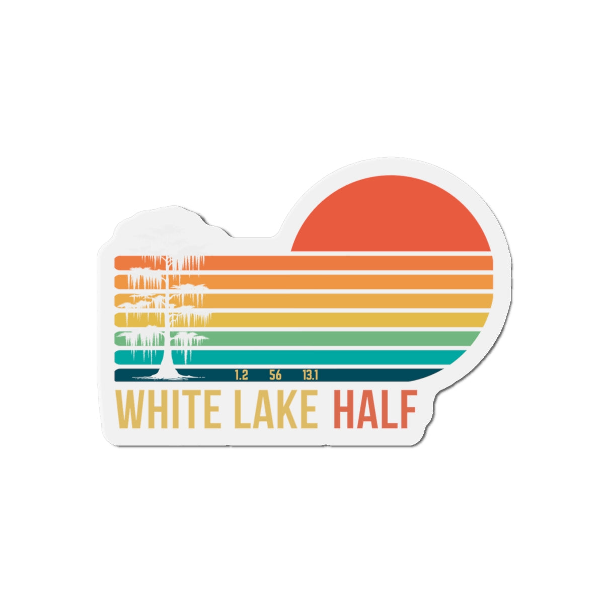 White Lake Half Magnets