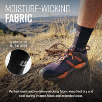 Performance Hiking/Trekking Sock - Black/Gray (2 Pair Pack)