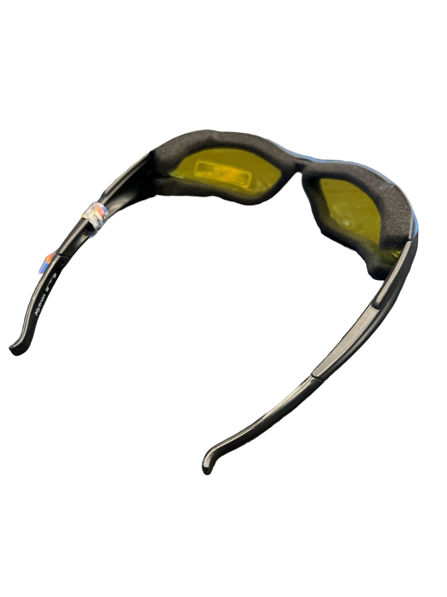 Mountain Shades Nytron Sunglasses, Black with Yellow Lenses