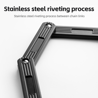 ROCKBROS MTB Road Bike Lock Key Folding Lock E-Bike Motorcycle Steel Lock Portable Antirust Anti-theft