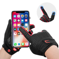 Cycling Gloves Full Finger with Gel Padded Shock Absorbing, Touch Screen Anti Slip