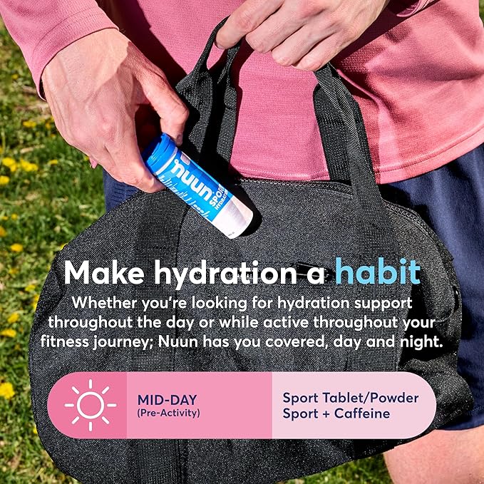 Nuun Sport Electrolyte Tablets with Magnesium, Calcium, Potassium, Chloride & Sodium, Gluten Free & Vegan, Mixed Flavors, 6 Pack (60 Servings Total)