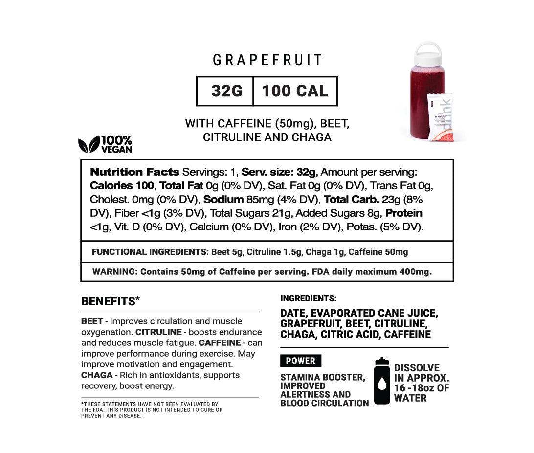 Grapefruit Nitric Oxide Booster Power Drink