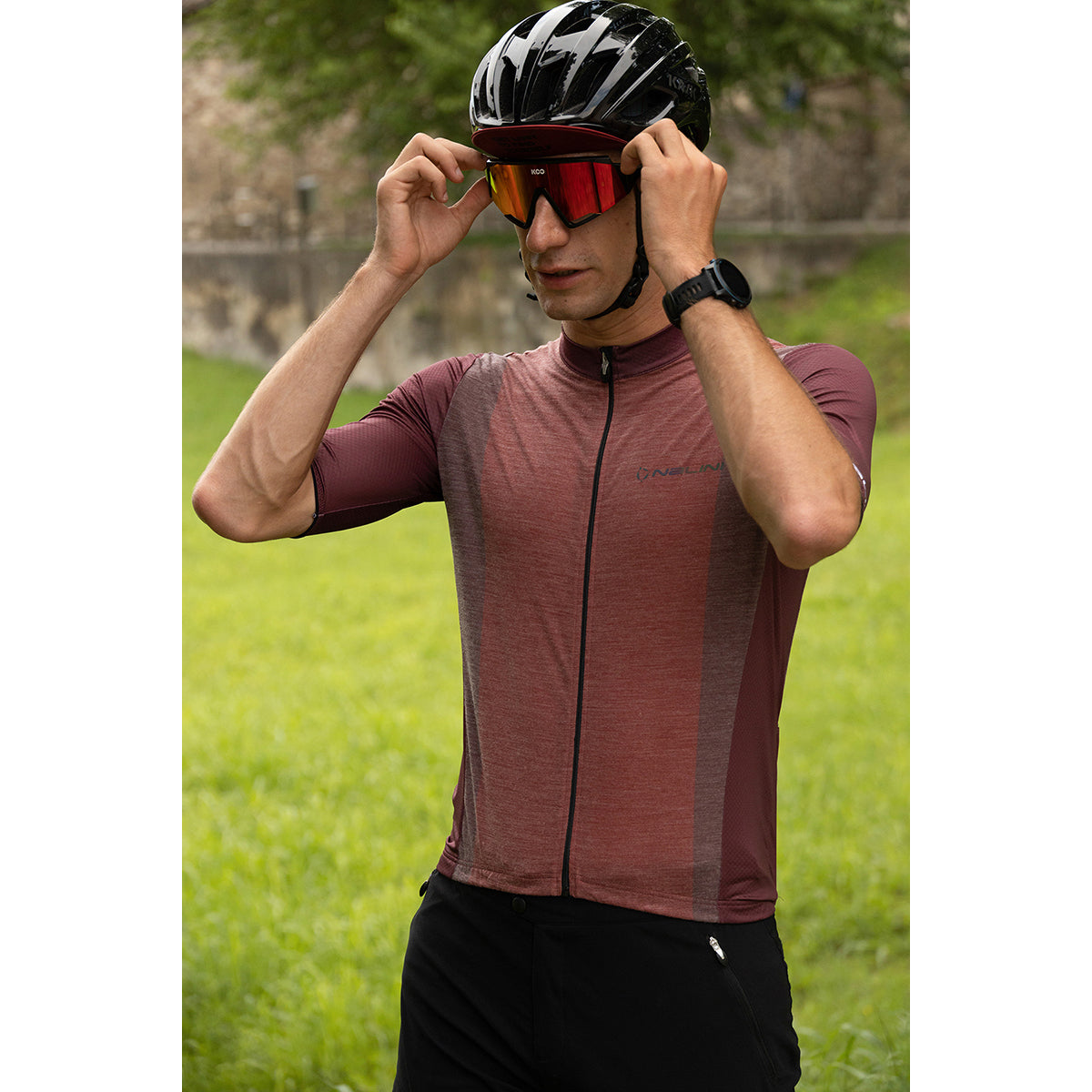 Nalini WOOL Men's Cycling Jersey (Red) S-3XL