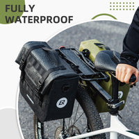 ROCKBROS Bike Panniers 15L Waterproof Bike Rack Bag for Cycling Commuting