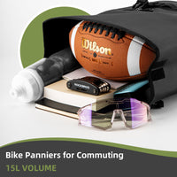 ROCKBROS Bike Panniers 15L Waterproof Bike Rack Bag for Cycling Commuting