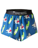 Men's Blue Sharks 2" Half Split Shorts (XS, S, M, L, XL)