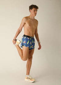 Men's Blue Sharks 2" Half Split Shorts (XS, S, M, L, XL)