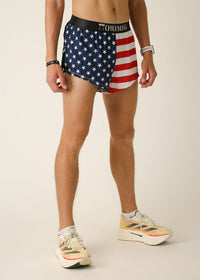 Men's USA 2" Half Split Shorts (XS, S, M, L, XL)
