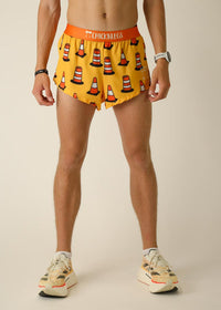 Men's Traffic Cones 2" Half Split Shorts (XS, S, M, L, XL)