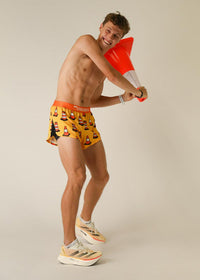 Men's Traffic Cones 2" Half Split Shorts (XS, S, M, L, XL)