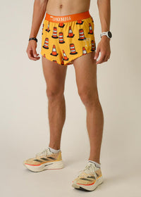 Men's Traffic Cones 2" Half Split Shorts (XS, S, M, L, XL)