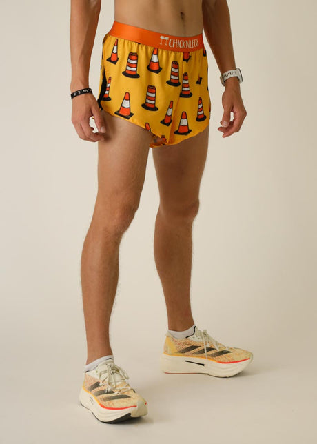 Men's Traffic Cones 2" Half Split Shorts (XS, S, M, L, XL)