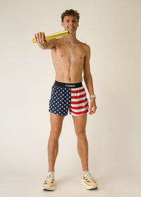Men's USA 4" Half Split Shorts XS S M L XL