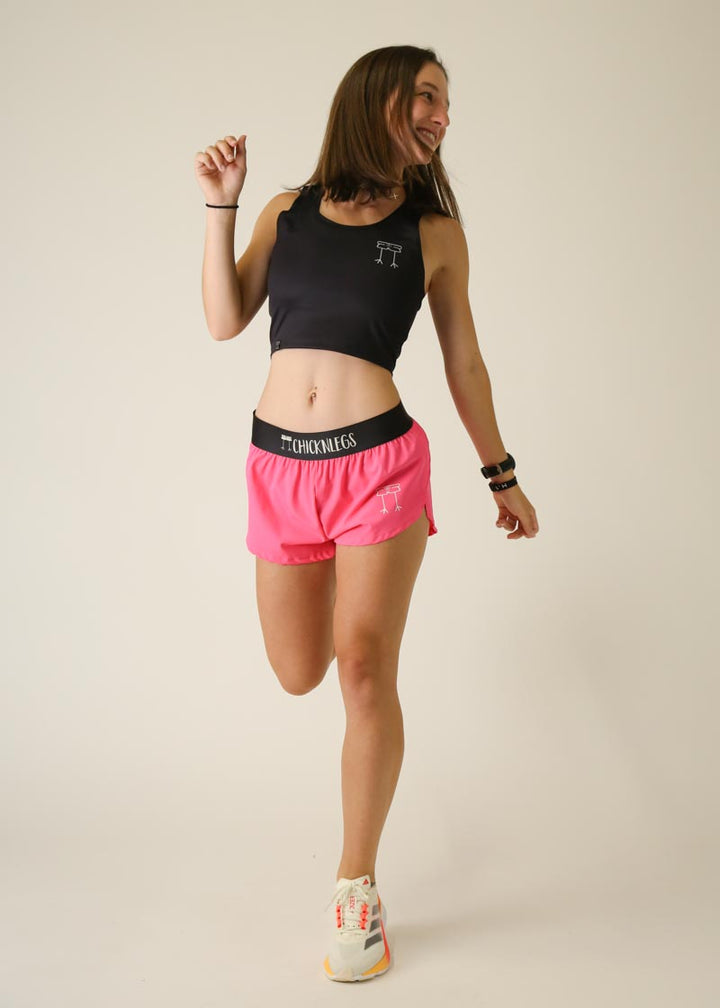 Women's Neon Pink 1.5" Split Shorts (XXS-XL)