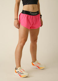 Women's Neon Pink 1.5" Split Shorts (XXS-XL)