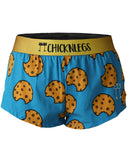 Women's Chocolate Chip Cookies 1.5" Split Shorts (Blue) XXS-XL