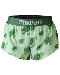 Women's Sea Turtles 1.5" Split Shorts (Blue/Green)