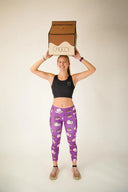 Women's Choccy Cows Leggings (Purple) XS S M L XL