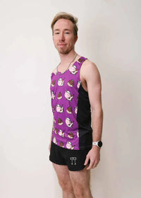 Men's Choccy Cows SP Performance Singlet (Purple) XS S M L XL