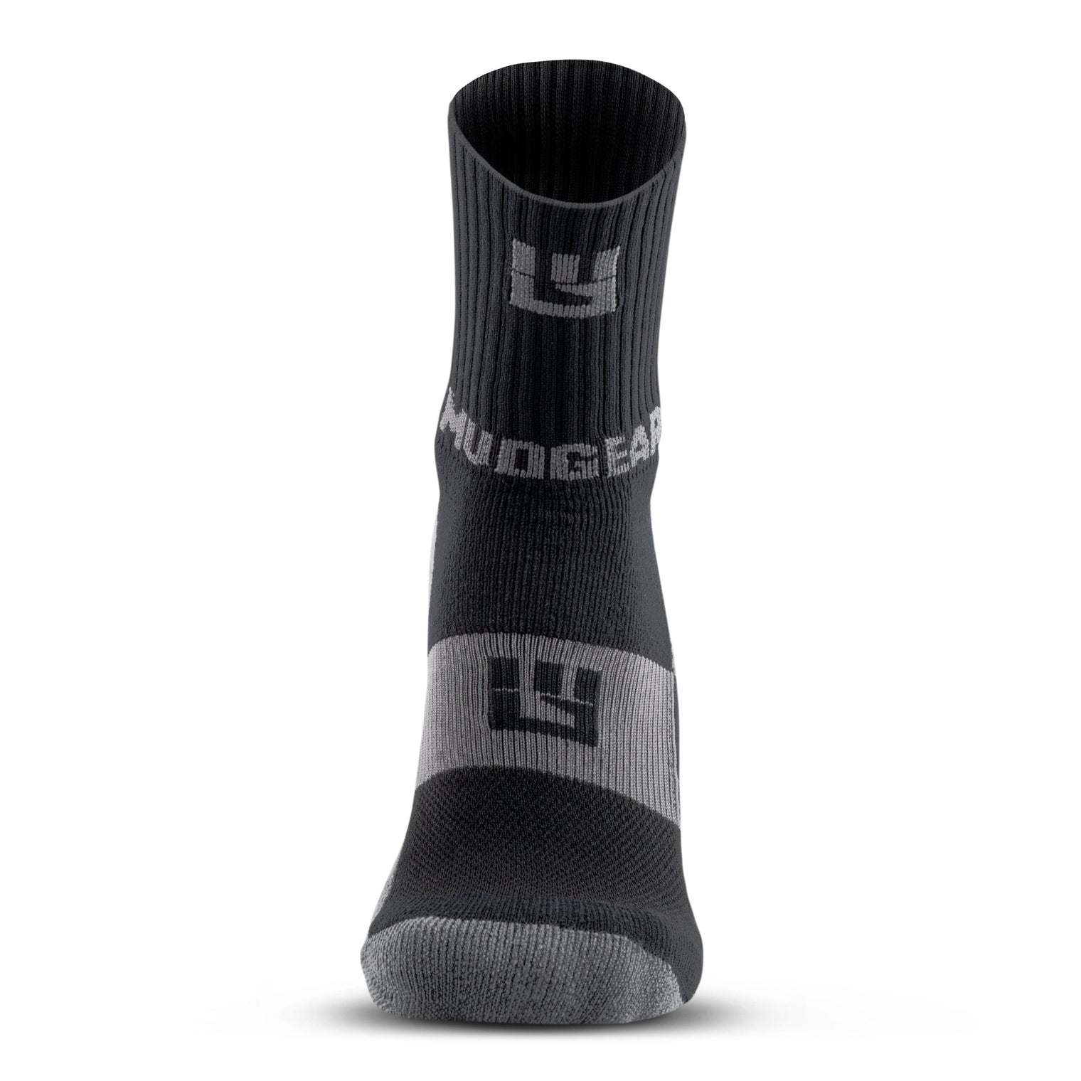 5" Crew Height Trail Running Sock (Black/Gray)
