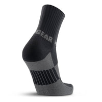 5" Crew Height Trail Running Sock (Black/Gray)