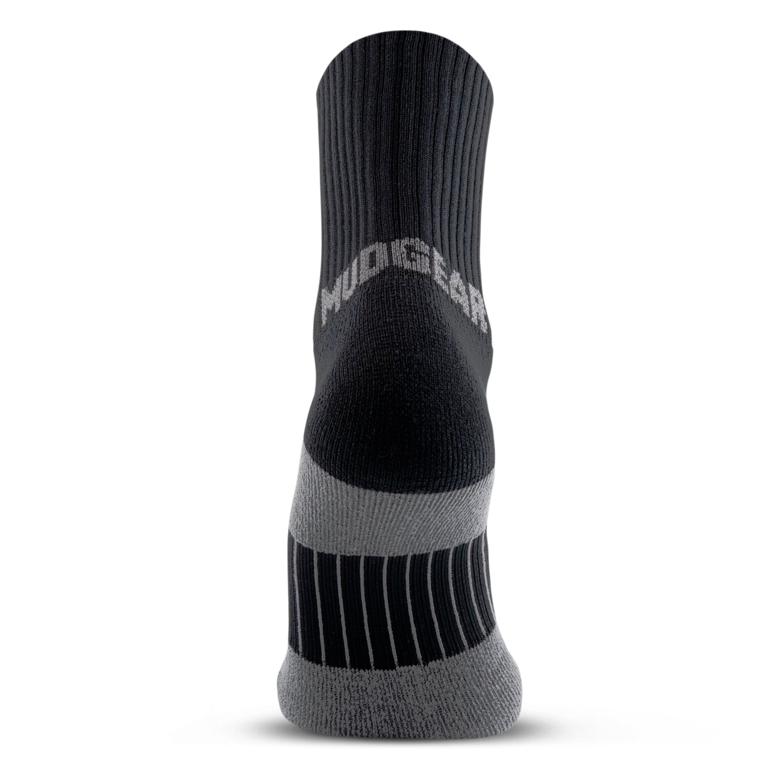 5" Crew Height Trail Running Sock (Black/Gray)
