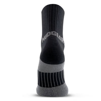 5" Crew Height Trail Running Sock (Black/Gray)