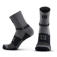 5" Crew Height Trail Running Sock (Gray/Black)