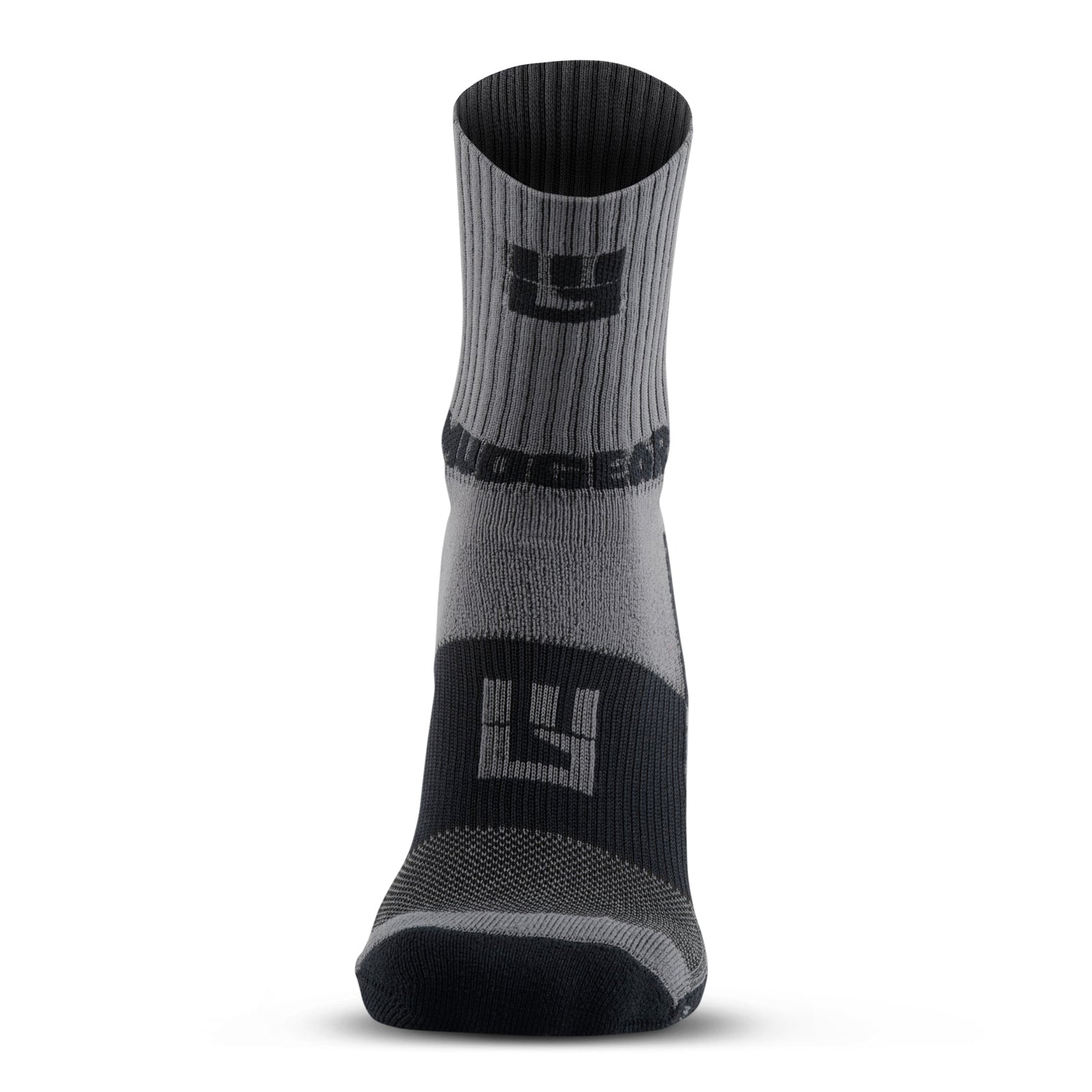 5" Crew Height Trail Running Sock (Gray/Black)