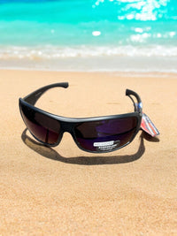 Mountain Shades Powerline Hydroglare Polarized Sunglasses (Matte Black)