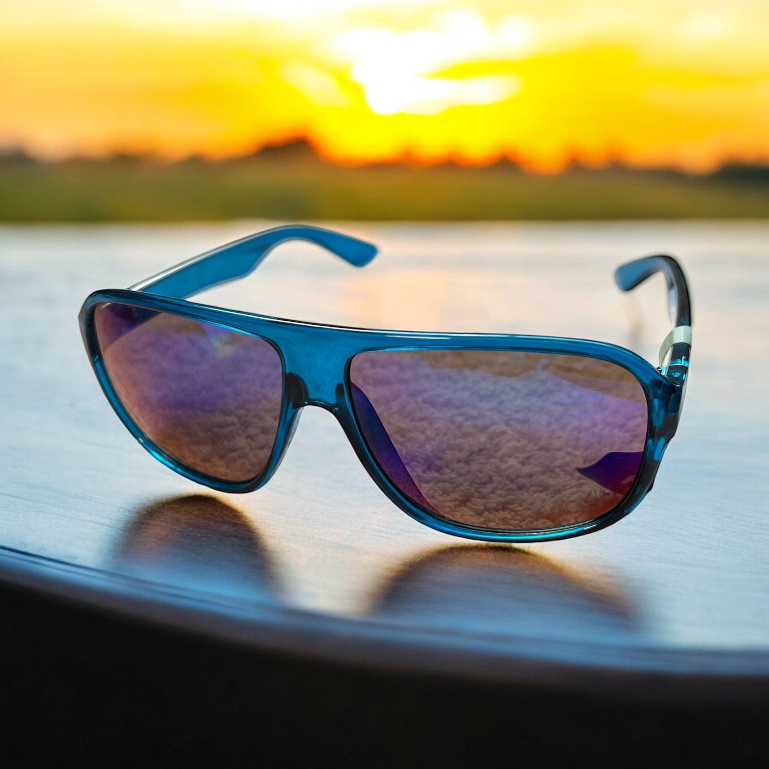 Mountain Shades Syndicate Sunglasses, Translucent Aqua