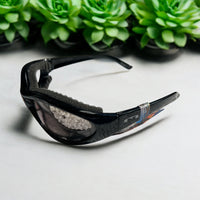 Mountain Shades Redline PhotoMatic Sunglasses (Shiny Black with Clear Lenses)