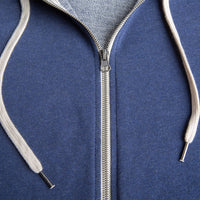 Heathered French Terry Full-Zip Hooded Sweatshirt