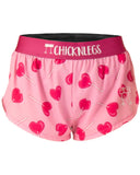 Women's Valentine's LUV POPS 1.5" Split Shorts (Pink)