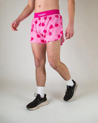 Men's Valentine's LUV POPS 4" Half Split Shorts (Pink)