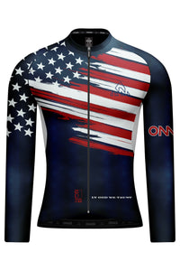 Men's American Pride Elite Cycling Jersey Long Sleeve