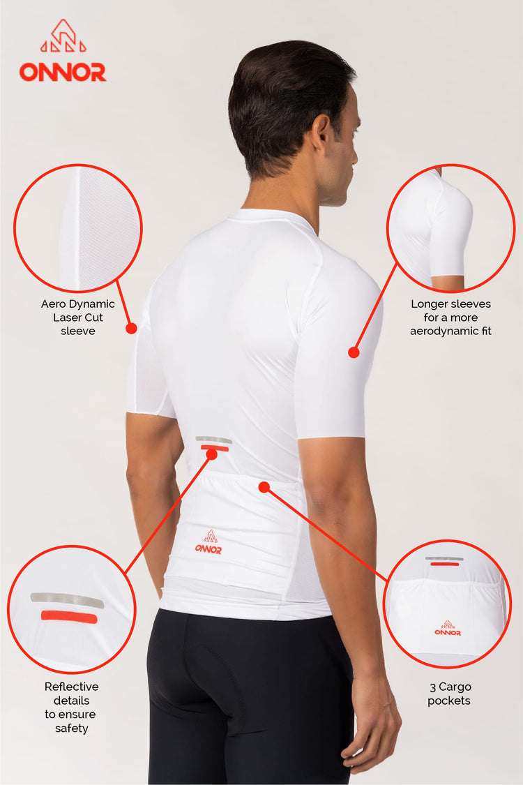 Men's DNA White Elite Cycling Jersey