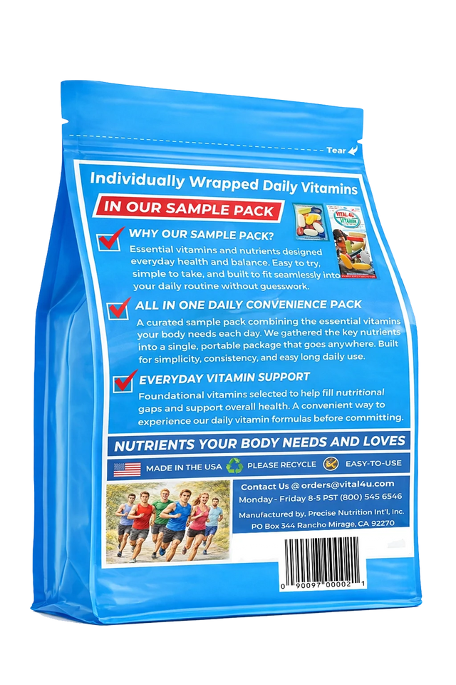 Vital 4U Vitamin Sample Pack - 6 Pouches