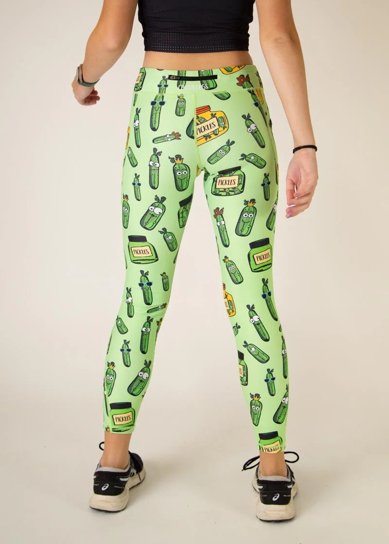 Women's Pickles Leggings (Fluro Green) XS S M L XL