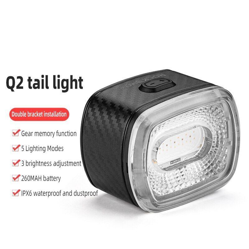 ROCKBROS Cycling Rear Light with 5 Modes