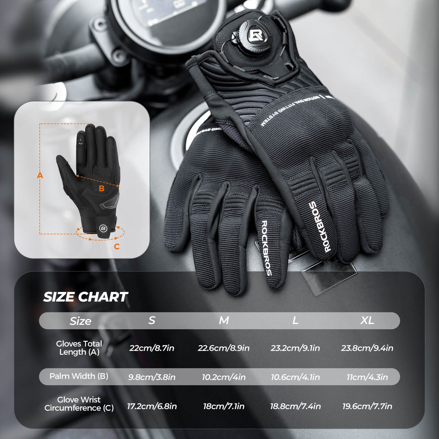 Full Finger Cycling Gloves Touchscreen Breathable Flexible Padded