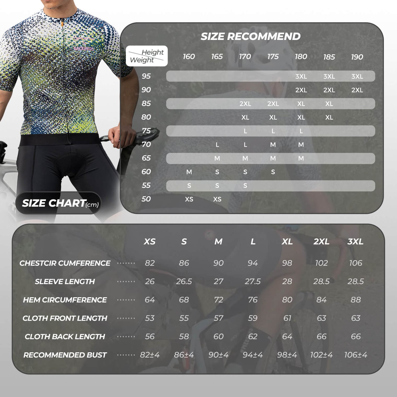ROCKBROS Men's Short-Sleeve Camouflage Reflective Cycling Jersey