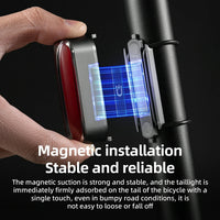 ROCKBROS Magnetic Smart Tail Light with Brake Sensing  IPX6 Waterproof